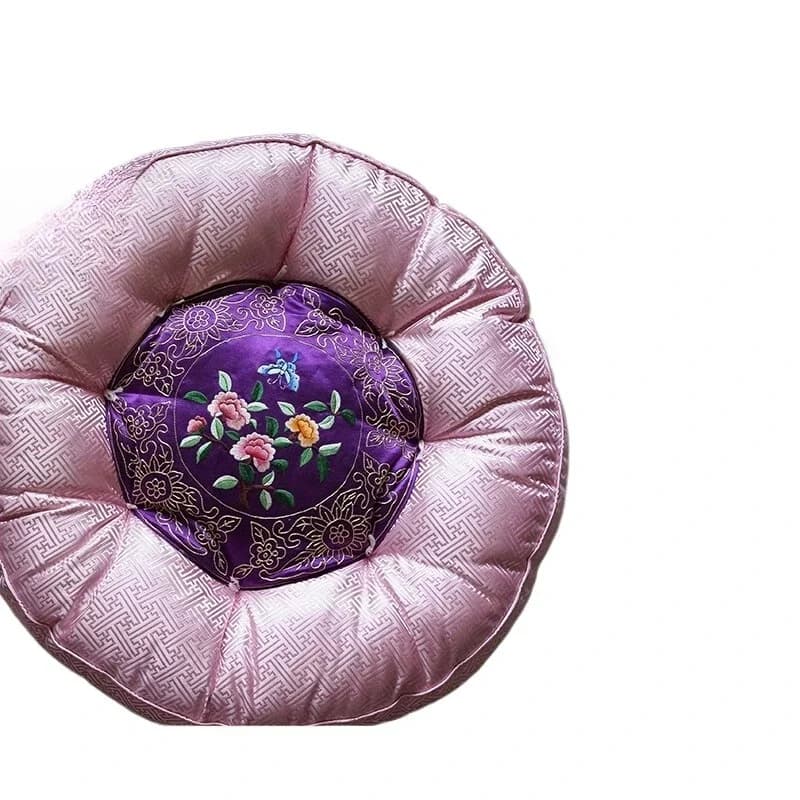 Tatami futon, meditation big Chinese style, fabric bay window futon cushion hand embroidery thickened