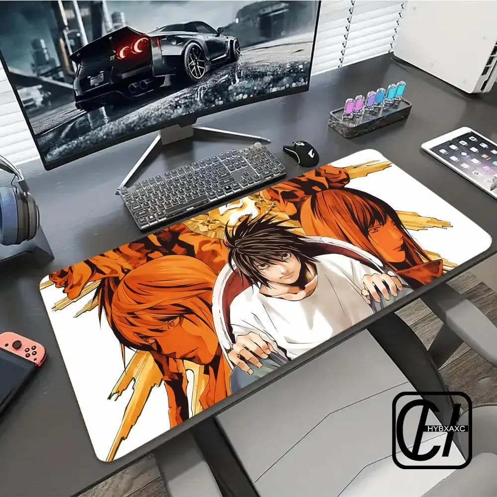 Tappetino per Mouse D-eath Note, Tappetino HD per Gaming, Tappetino Grande per Tastiera 90x40cm XXL, Tappetino da Scrivania per Gamer