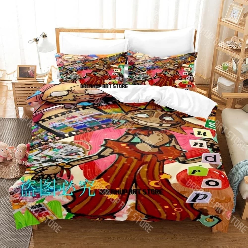 Fashion Sundrop FNAF Game Bedding Set Single Twin Full Queen King Size Bed Set Kids Bedroom Duvetcover Sets Bed Sheet Set