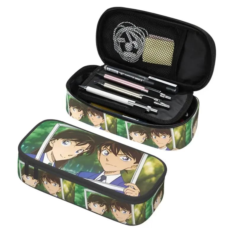 Astuccio Personalizzato Divertente con Personaggi Anime Detective Conan, Grande Portapenne per Ragazzi e Ragazze, Scatola per Cancelleria Studenti