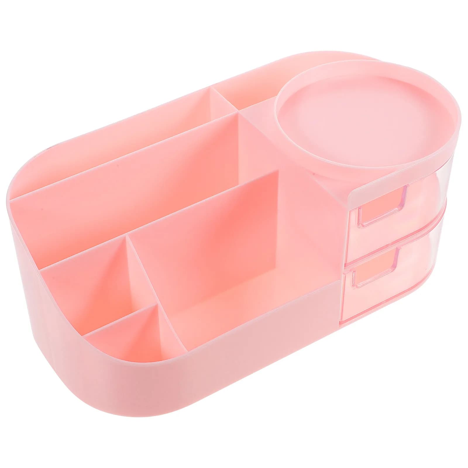 Organizer da Scrivania per Trucchi con Cassetti, Contenitore Multifunzionale per Cosmetici, Rossetti, Pennelli, Lozioni e Ombretti