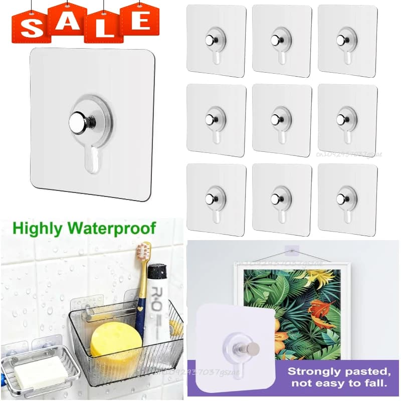 Hooks for Frames Holders Supports for Screws Hangers for Door Stickers Organizer Multifunction Kitchen Accessories