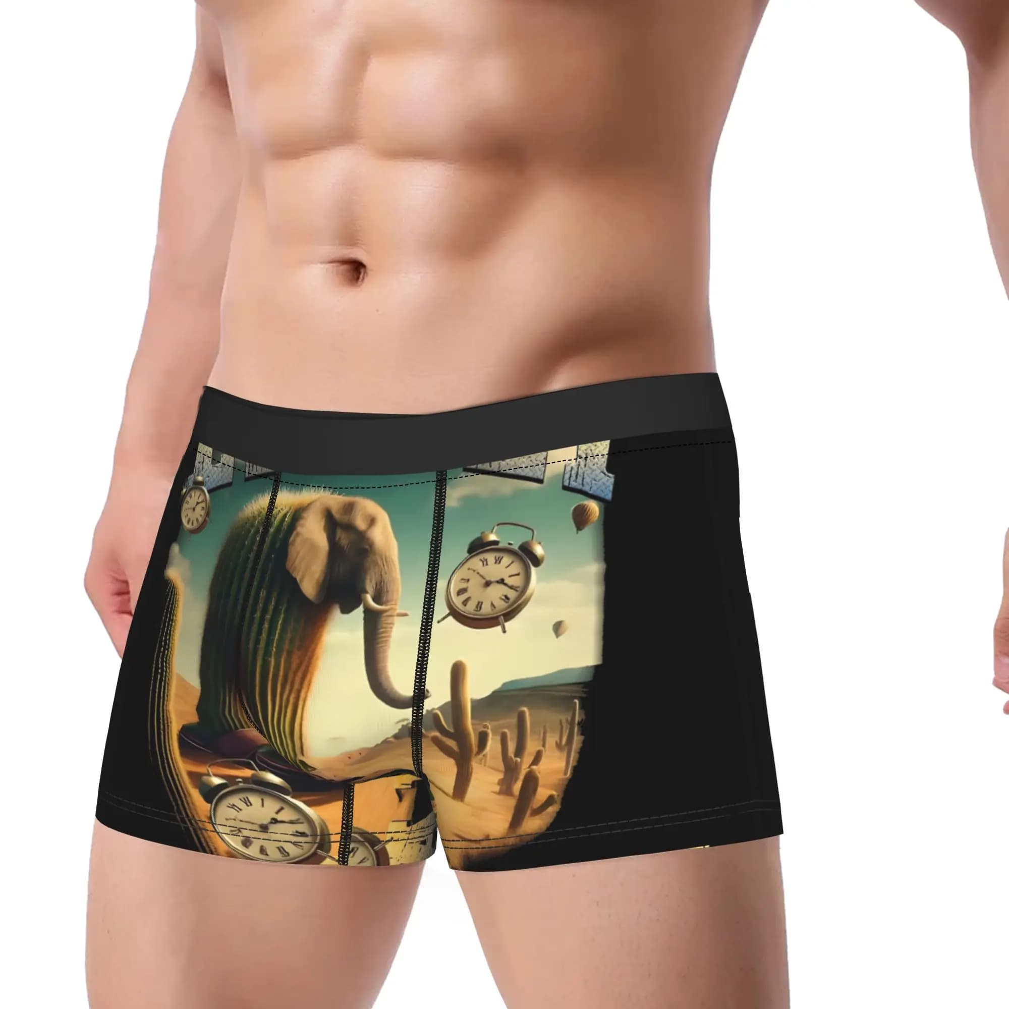 Humor Boxer Shorts Panties Briefs Men Lirili Larila Funny Italian Brainrot Meme Underwear Polyester Underpants for Male M-XXL