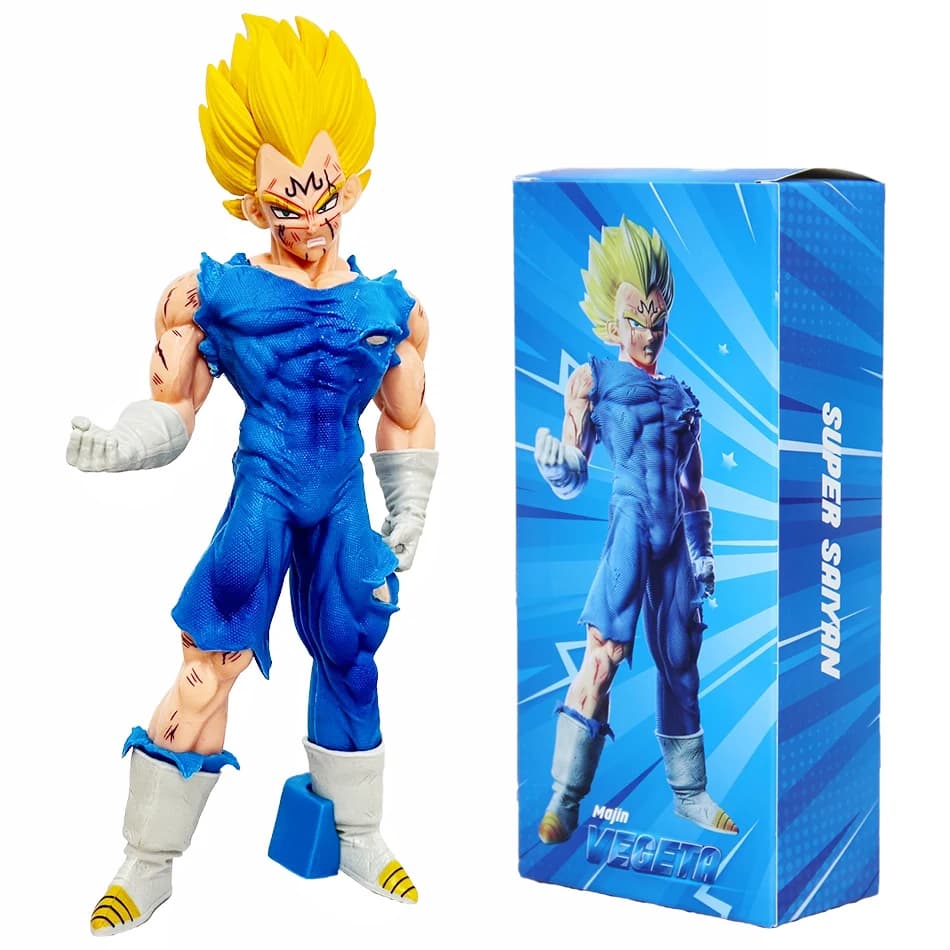 Modellino Dragon Ball Anime Super Saiyan Principe Vegeta, Statuetta in PVC Demoniaca, Personaggio in Piedi Fatto a Mano, Accessori Anime