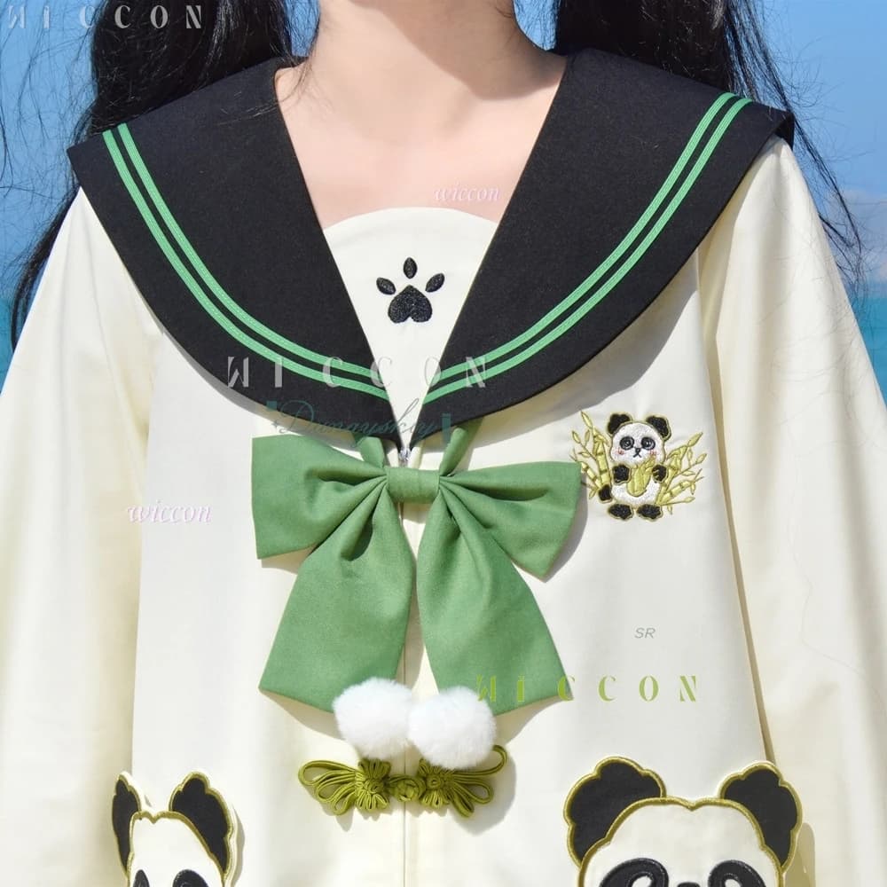 Costumi di Halloween 2025 Nuovo Carino Scuola Materna Panda Ragazza Donne Uniforme Scolastica JK Uniforme Harajuku Donne Adulte disfraz 2091