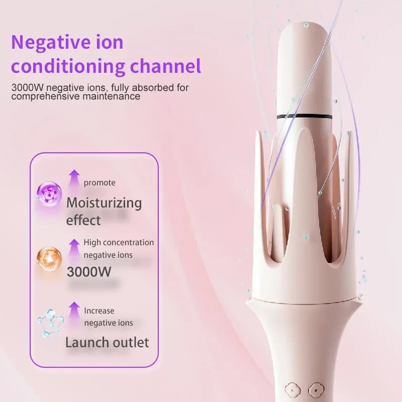 Automatic Multifunction Curling Iron with Interchangeable Head, Electric Instrument for Styling and Permanent