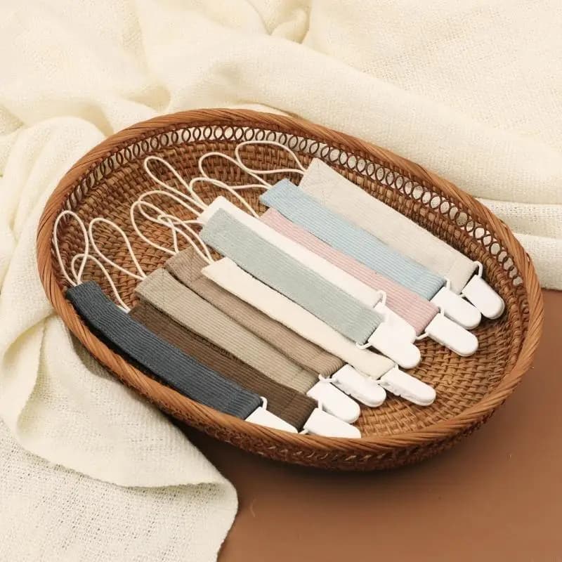 Ciucini per bambini in cotone fitta per ciucini clip infant teether clip giocattoli per ciucini della catena cinghie