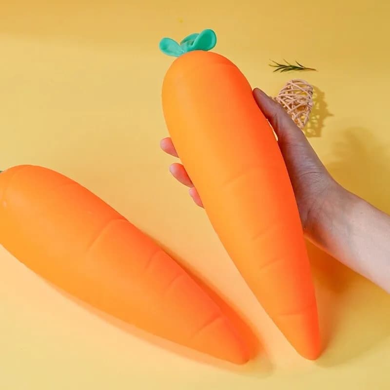 11.5 Inch Carrot Squishy Stretch Toy Slow Rising Stress Squeeze Fidget Toy Toy for Kids Teens Adults Portable Decompression Gift