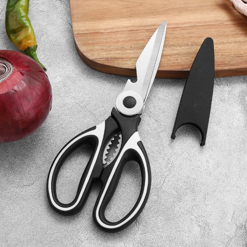 1 pz forbici cucina in acciaio inox multifunzionale apribottiglie schiaccianoci verdure pollo osso pesce gadget per la casa