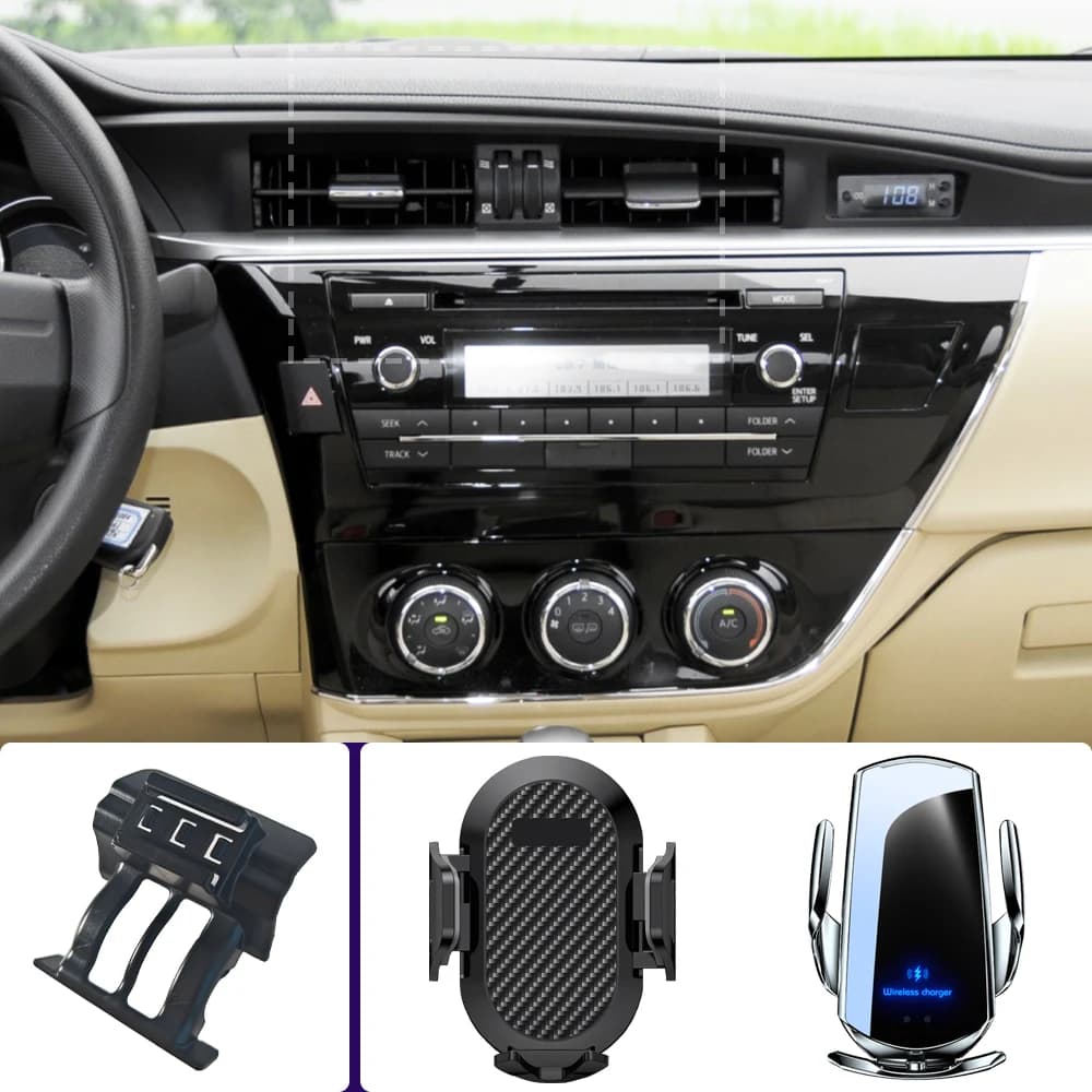Supporto per telefono da auto per Toyota Corolla 2014 2015 2016 supporti per telefoni cellulari ricarica Wireless per auto accessori speciali per Base fissa