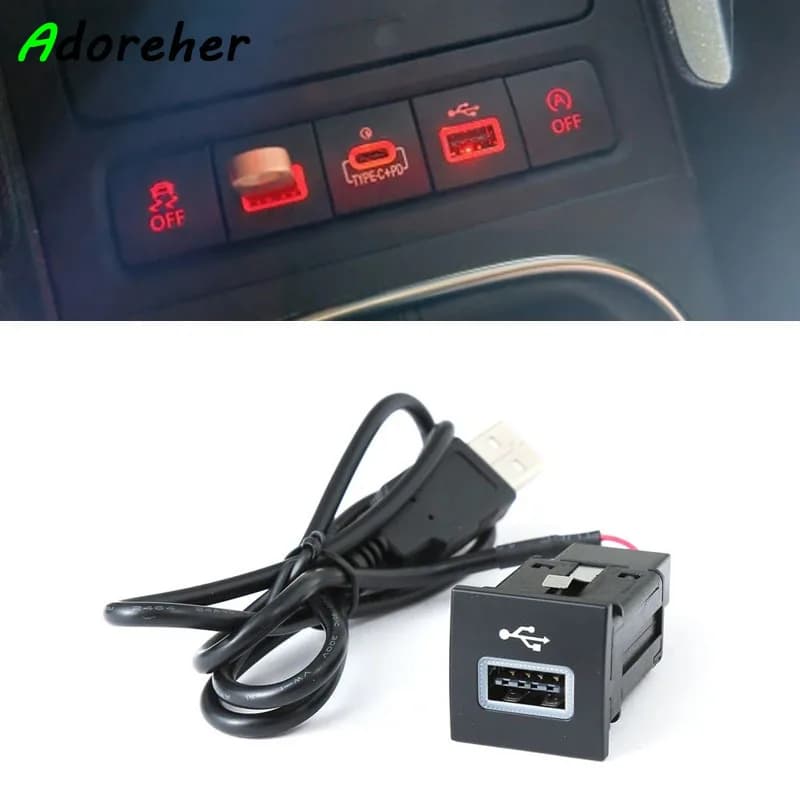 Adattatore di ingresso USB per auto Audio Radio U-disk Cavo di interfaccia presa flash per VW Golf 5 mk5 Jetta EOS Scirocco Accessori