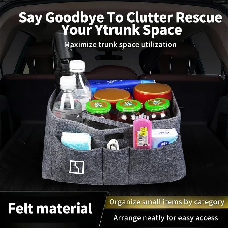 Car Felt Box With Removable Dividers Food Storage Case Auto Accessories For Zeekr X 001 009 2022 2023 2024 EV 2021-2023 Krypton