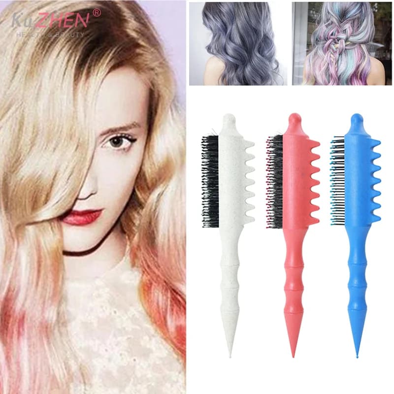 1PC Spazzola volumizzante Setole di cinghiale Denti Curling Roller Pettine Per Capelli Soffici Radici Styling Raddrizzare Strumenti Per Capelli Per Le Donne Degli Uomini