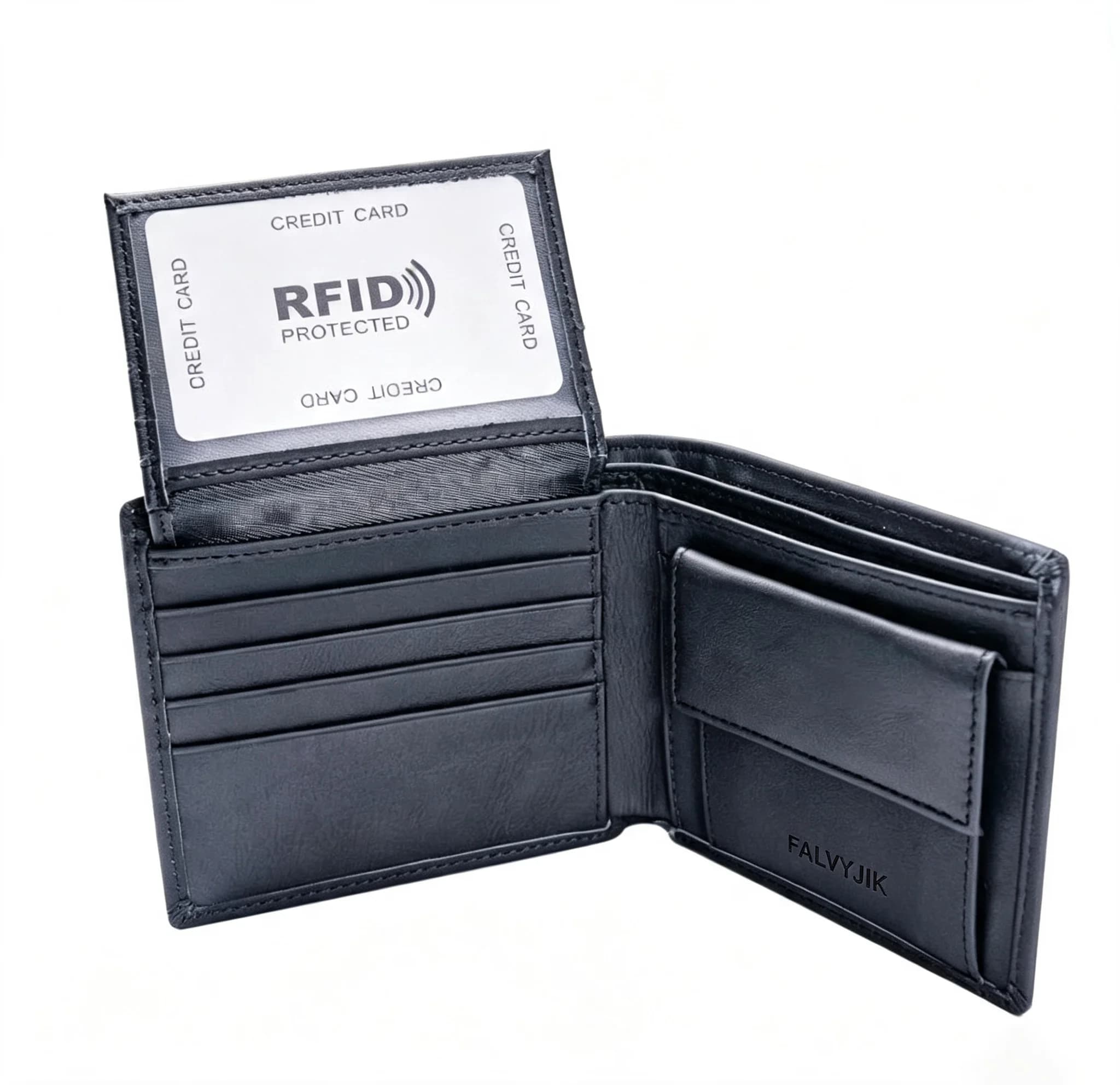 Portafoglio da uomo in pelle RFID Portafoglio in vera pelle di vacchetta porta carte di credito multifunzione