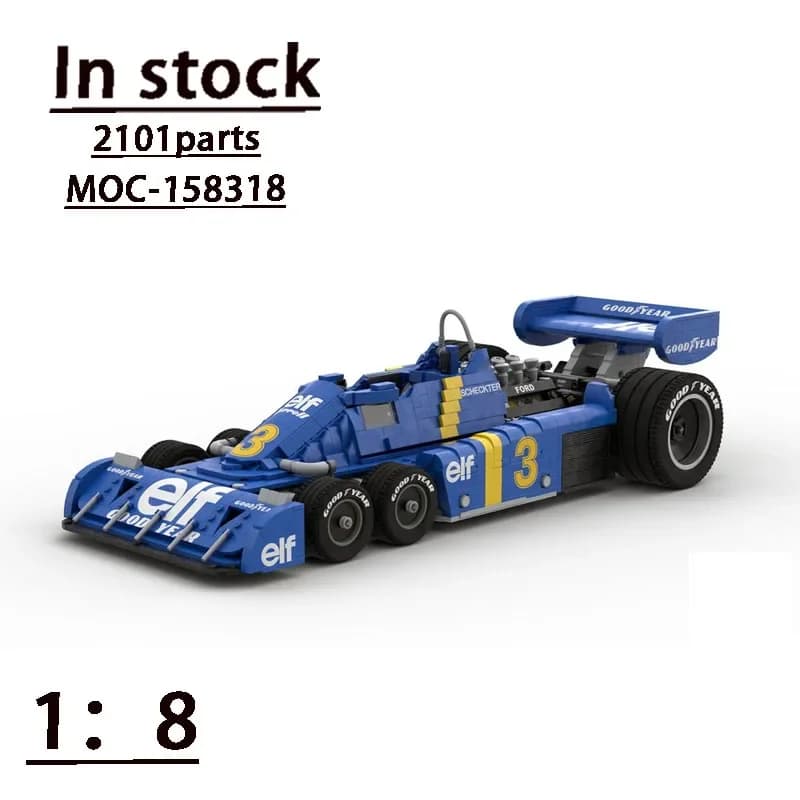Nuovo MOC-158318P34 1976 scala 1:8 Formula Auto Assemblaggio Splicing Building Block Modello 2101 Building Block Parti Giocattolo Per Bambini Regalo