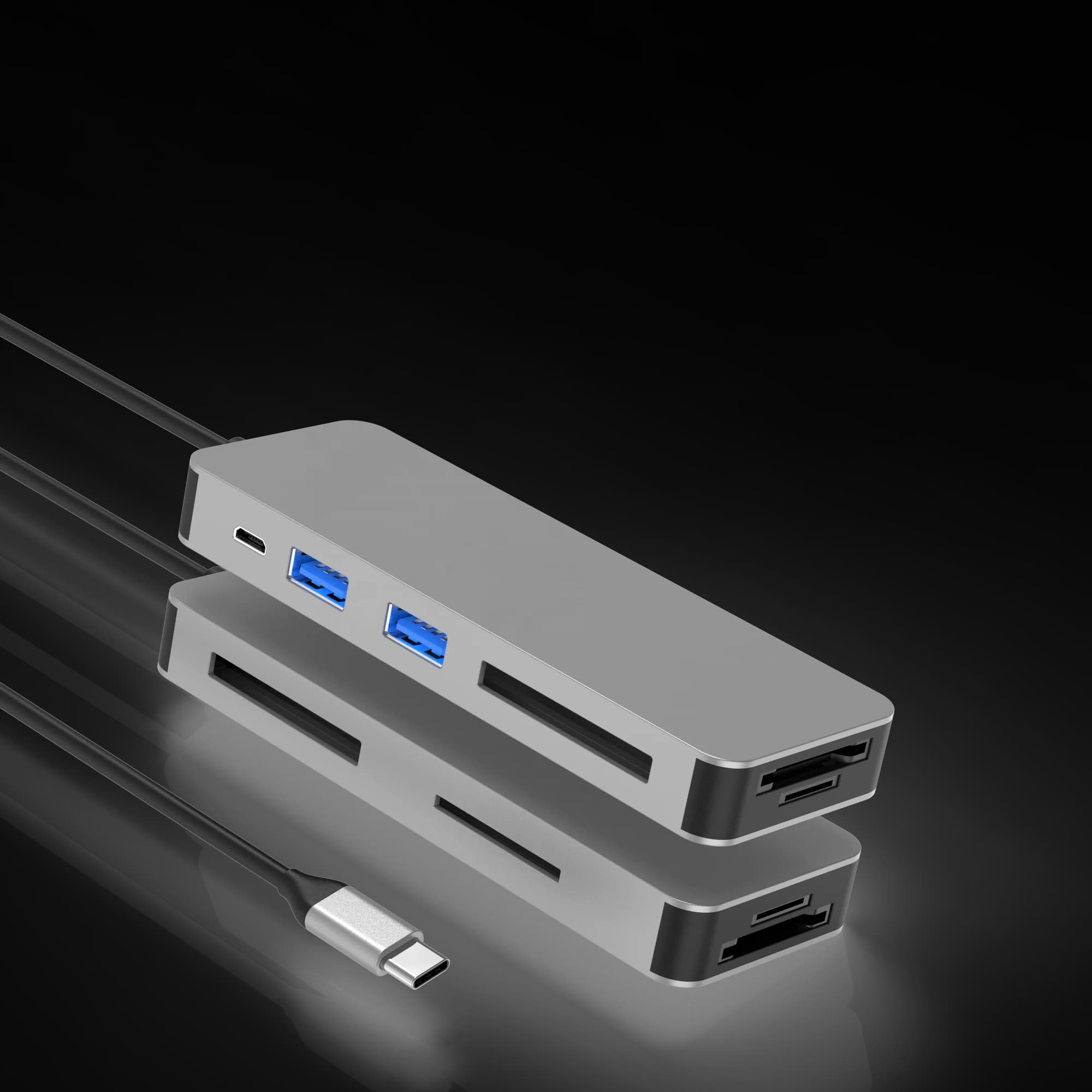 Factory Price Custom Oem Odm Multi Port Card Reader Support Read Cards Same Time SD/TF/MS/XQD/CF Card Reader