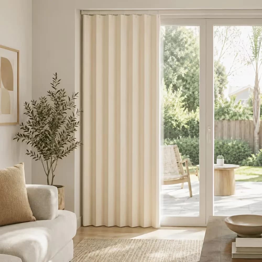 Privacy Folding Door Curtain Double Sided Magnet Design Space Saving Room Divider Home Decoration Screen