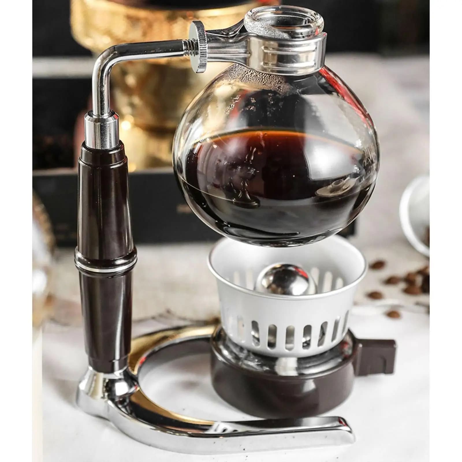 Siphon Pot Coffee Maker High Quality Glass Type Vacuum Coffeemaker 5 Cups Drip Coffee Machines for Barista Home Kitchen