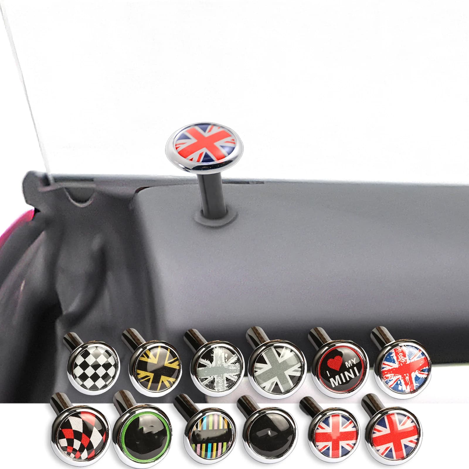 (2 pz) manopola di bloccaggio della porta Pull Pin Cap per mini cooper coutryman clubman cabrio roadster paceman R55 R56 R57 R60 R61 F54 F55 F56 F60