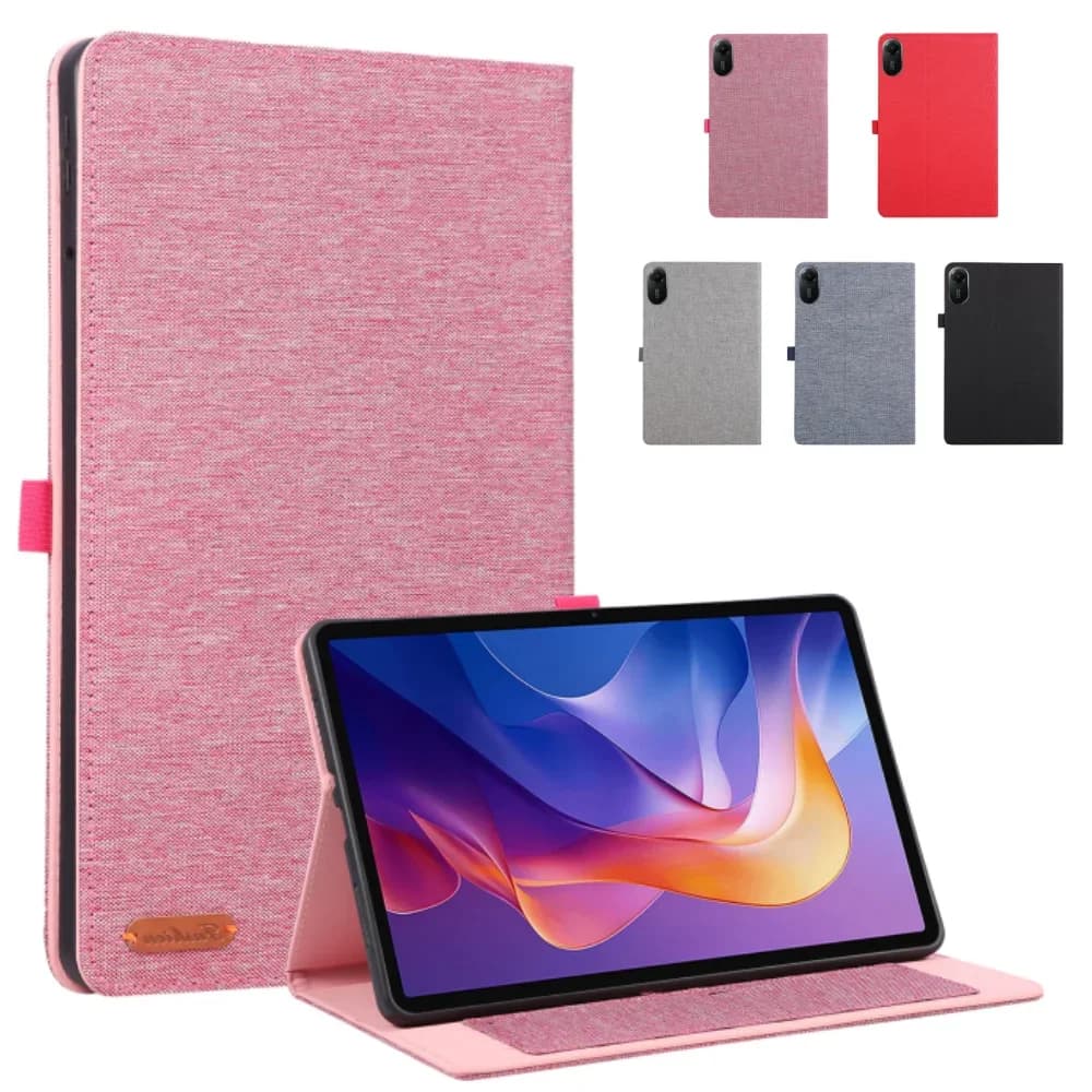 Custodia per tablet con motivo in tessuto business per Xiaomi Redmi Pad 2 11 pollici 2025 Pad 5 6 7 Pad Se 11 8,7 12,1 pollici Custodia protettiva in pelle