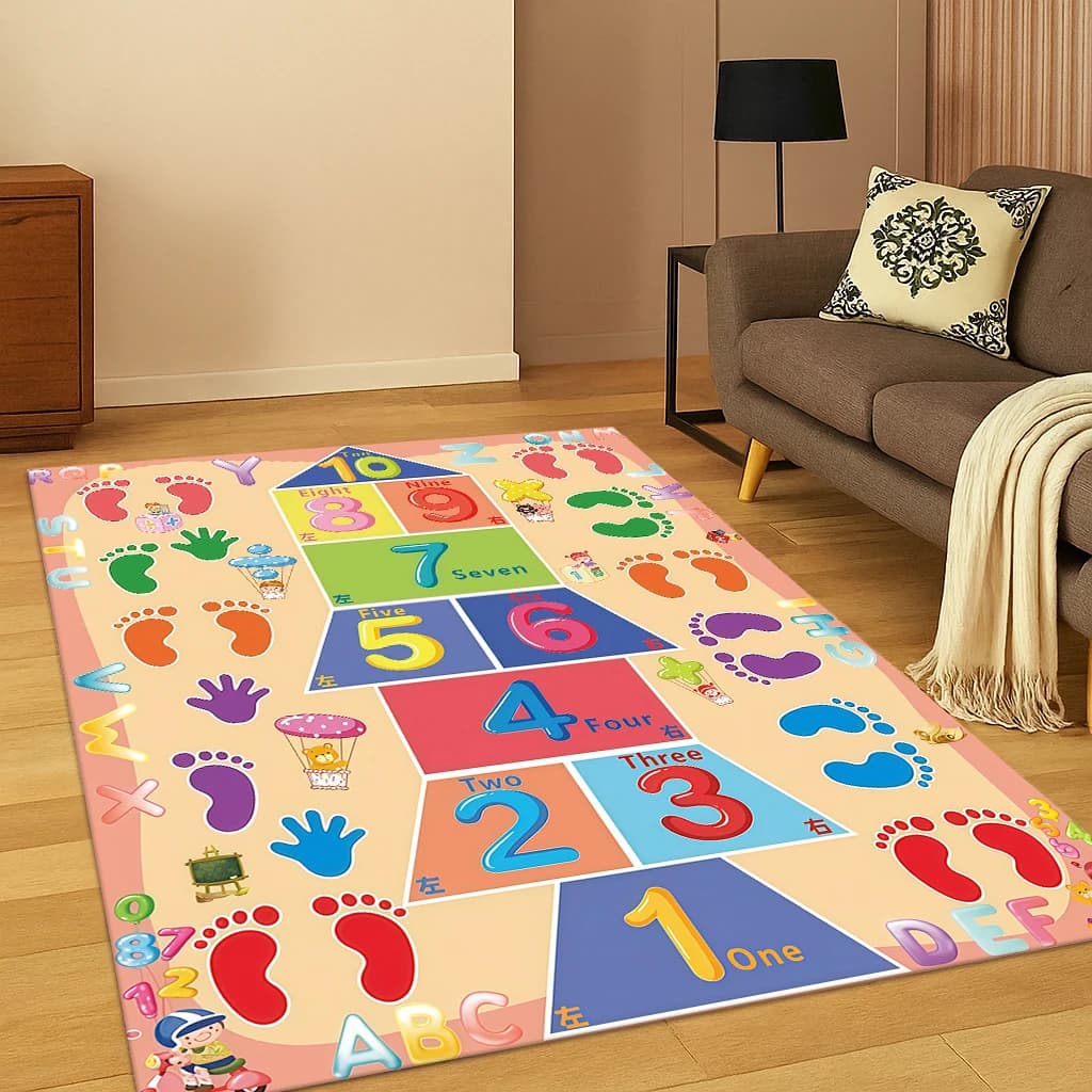Giochi digitali per bambini Parabelle Tappeto Tappetino per soggiorno Divano Casa Camera da letto Zerbino Decorazione della cucina, Gioco per bambini Area antiscivolo R