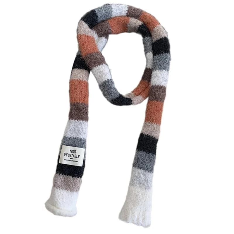 X7XB Elegant Multipurpose Scarf Sophisticated Girls Neckerchief Punk Decorative Scarf