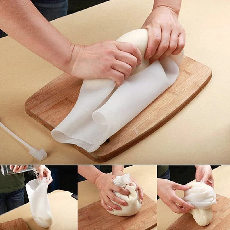 Borsa per impastare in silicone per uso alimentare Miscela versatile Miscelatore per farina Strumento per pane Pasticceria Pizza Cottura antiaderente Cottura