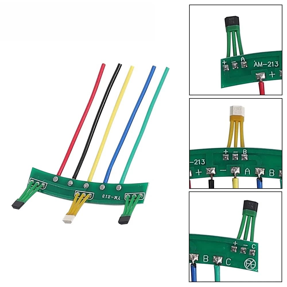 Sensore Hall motore per E-Scooter E-Bike Veicoli elettrici a 2 ruote Sensore Hall motore con cavo scheda 3147 41F 213 60 ° Parte PCB