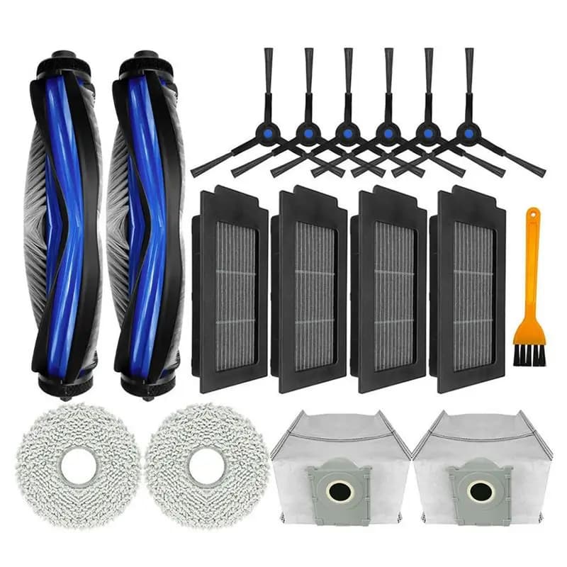 Accessori per Robot Aspirapolvere ABUL-For Ecovacs Debot T50 PRO OMNI / T50 OMNI: Spazzola Principale, Filtro HEPA, Panno per Pulizia, Sacchetto Raccoglipolvere
