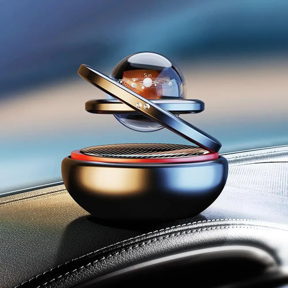 Solar Aromatherapy Ornaments for Car Perfume Ornaments for Aromatherapy with Double Crystal Ball Suspended for Car Creative Ornaments