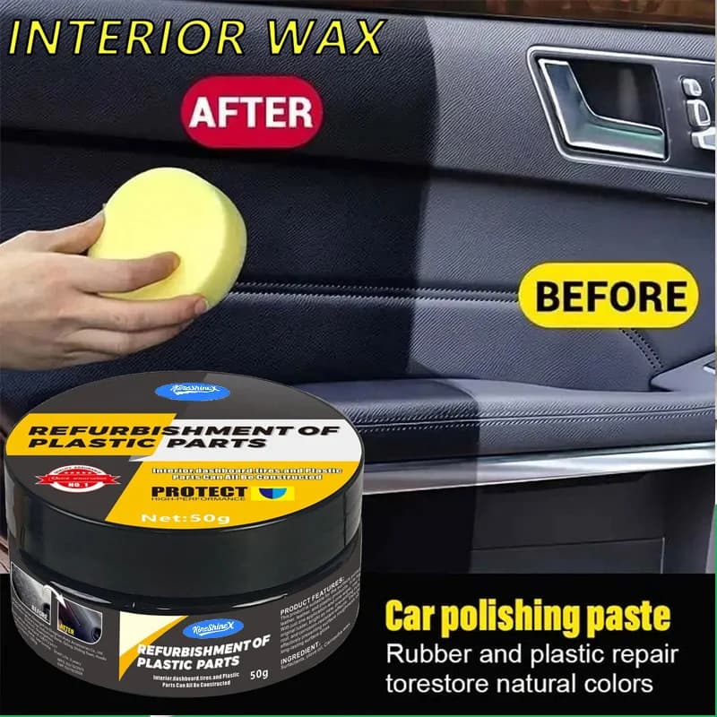 Automotive plastic repair agent-interior and exterior plastic polishing wax, scratch repair anti-aging cream, suitable for tires