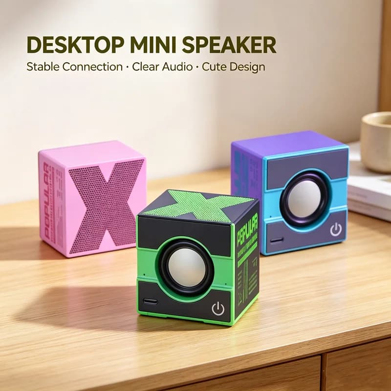 Mini Bluetooth Speaker Wireless Loudspeaker Crack LED SD Card USB Subwoofer Portable MP3 Music Sound Column for PC Mobile Phone