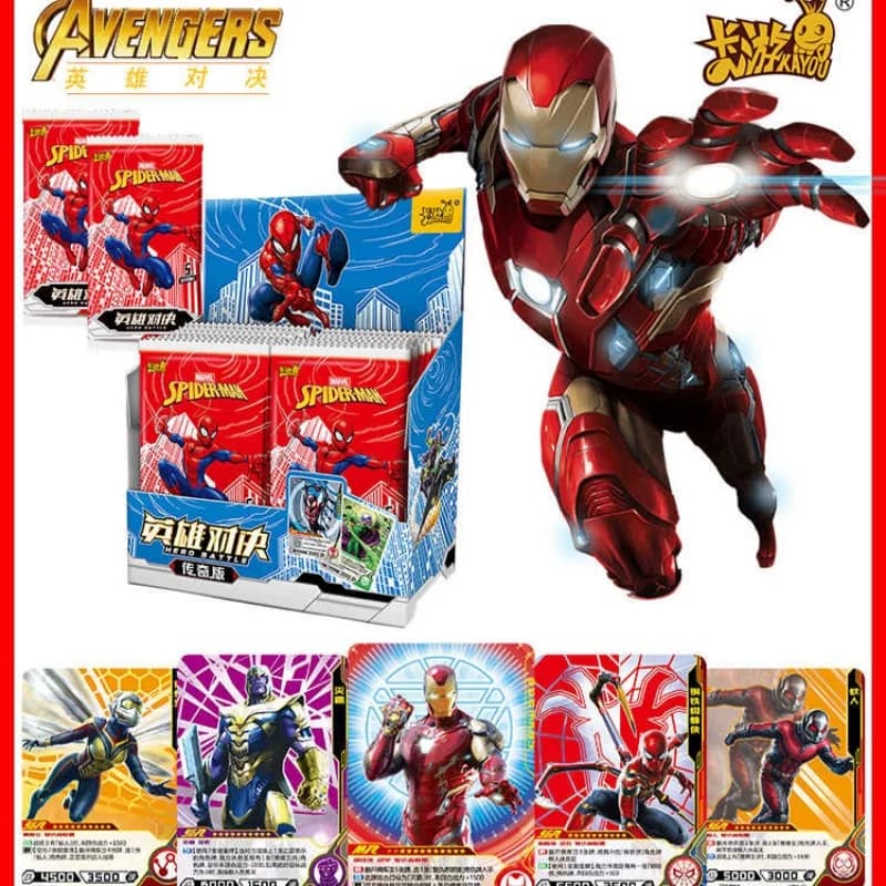 Genuino Kayou Legendary Edition Card Series Iron Man Anime Periferico Gioco da tavolo Collezione di carte Hero Duel Toy Regali per i bambini