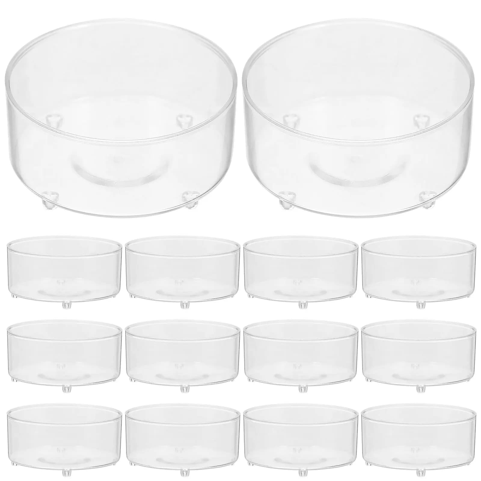 100 pezzi di supporto in plastica trasparente, candeliere, stampo resistente al calore, contenitore per tempio domestico, fornitura per chiesa
