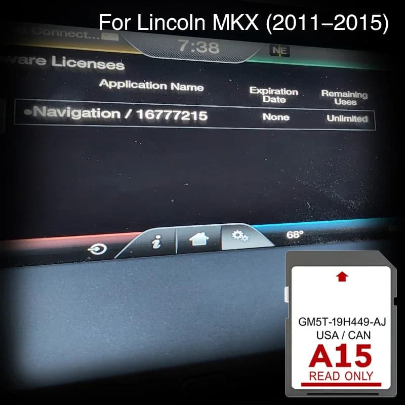 Utilizzare per Lincoln MKX dal 2011 al 2015 GM5T-19H449-AJ Cover USA CAN Mex Car NAVI Accessori SD 32GB Map Card