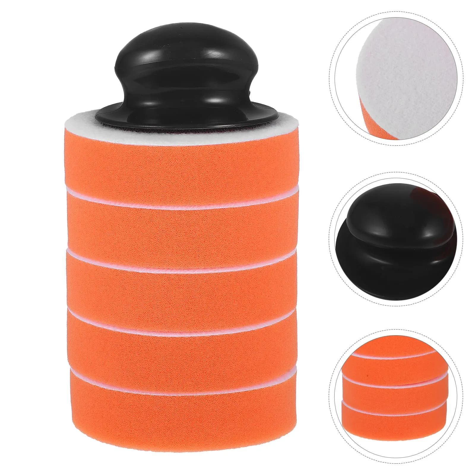 Set di Strumenti per Lucidatura Auto, Applicatore Manuale di Cera con Spugne e Tamponi per Lucidatura e Levigatura Veicoli