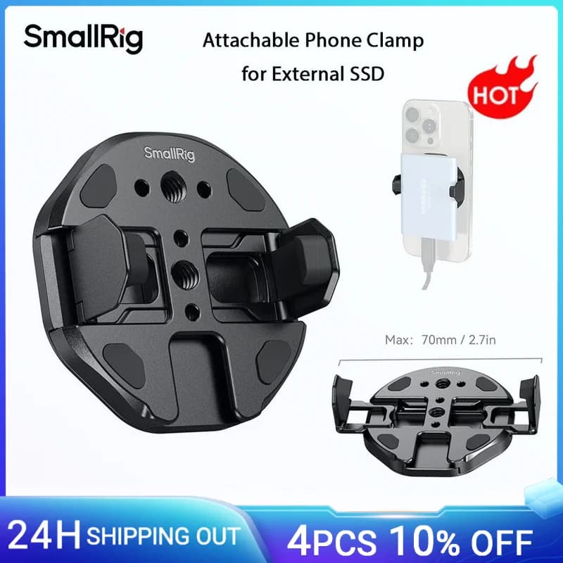 Morsetto per telefono attaccabile SmallRig per SSD esterno per smartphone per Samsung per SanDisk, per iPhone con abilitazione magnetica -5157