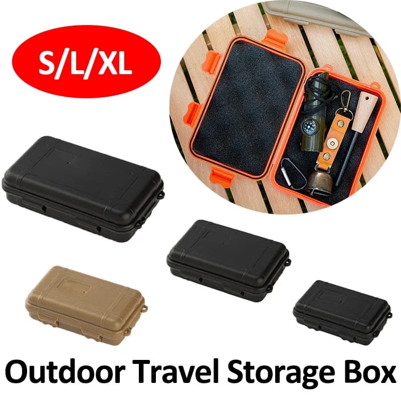 Toolbox Outdoor Camping Survival Kit Shockproof Waterproof Housing Sealed box Outdoor Survival Storage Box Fishing Equipment Bag