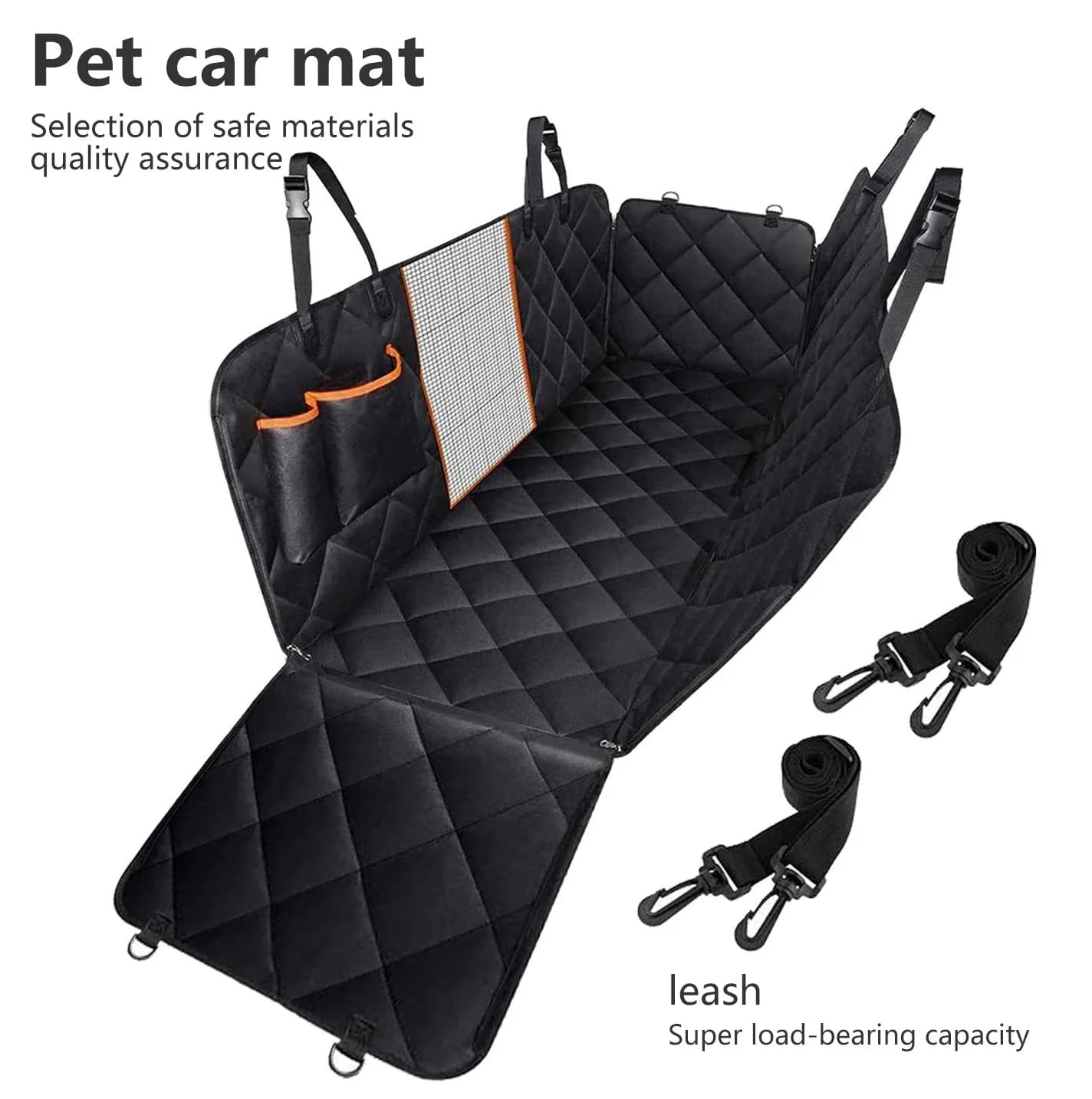 Coprisedile per auto per cani per animali domestici Coprisedile impermeabile al 100% Amaca 600D Resistente antigraffio Antiscivolo Durevole Morbida copertura del sedile posteriore