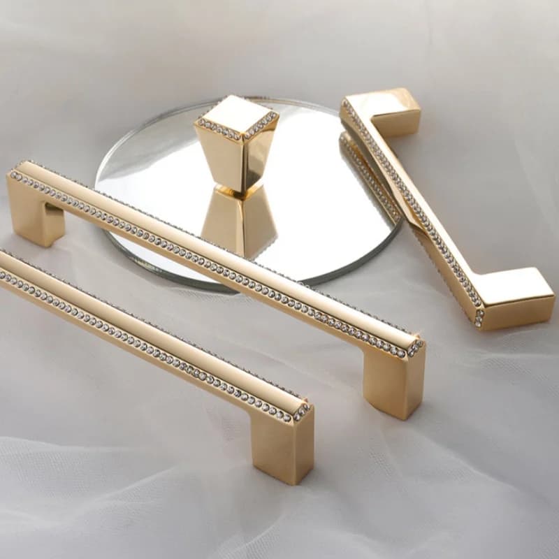 Maniglie per Armadietti in Stile Europeo con Diamanti, Pomelli per Mobili da Cucina, Maniglie per Guardaroba e Cassetti