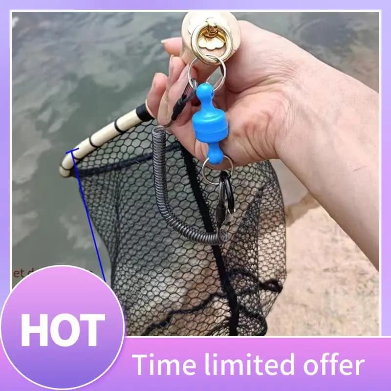 Rete da pesca a mosca in nylon ABXI, manico antiscivolo in legno, strumento per rete alla trota, paletta per il rilascio della cattura del pesce
