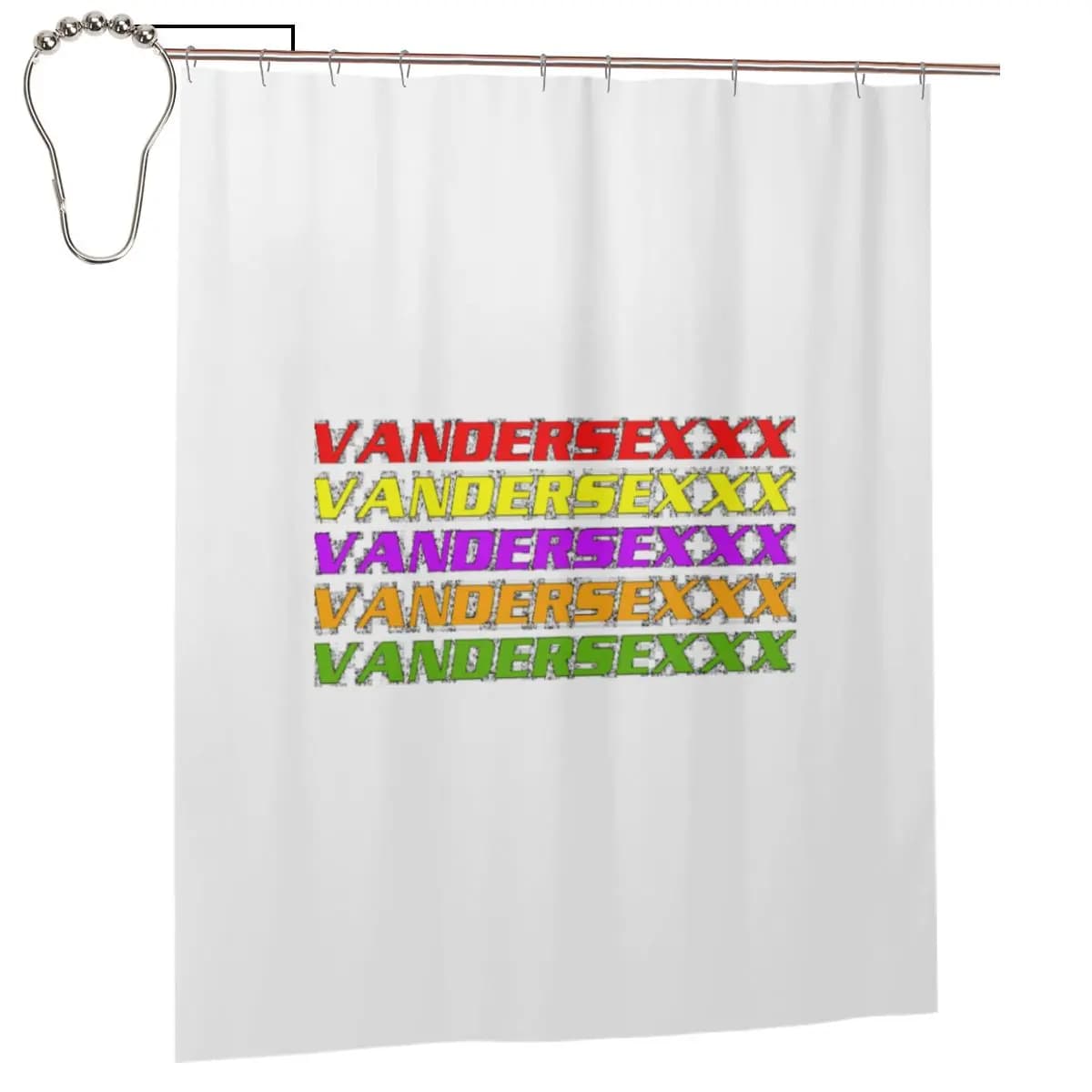 Tenda da doccia Club Vandersexxx in poliestere impermeabile con ganci