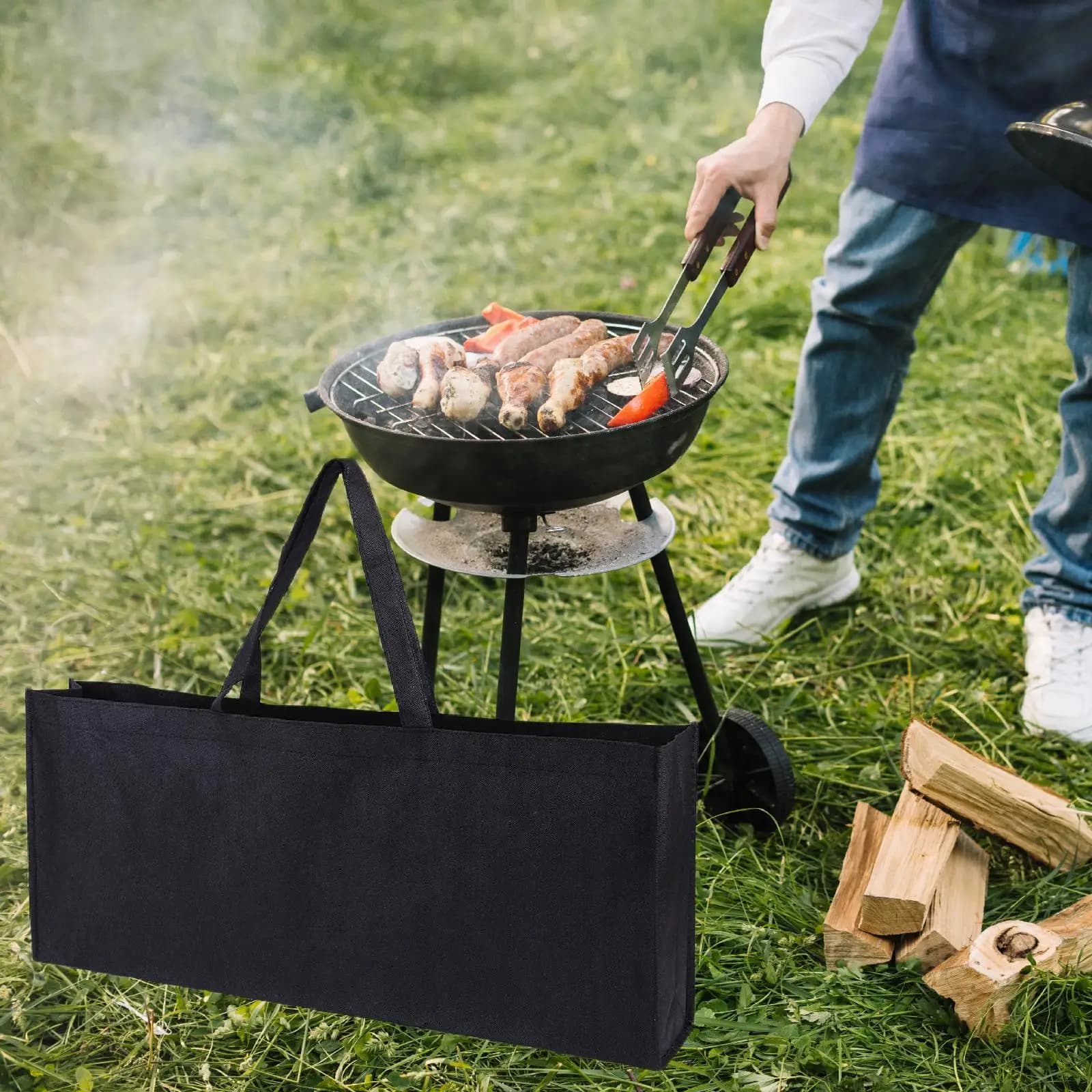 Portaoggetti per attrezzi per griglia per barbecue Porta bruciatore Fornello da campeggio Borsa per trasporto Custodia per attrezzatura Viaggio Padre Viaggio Accessorio per grigliate