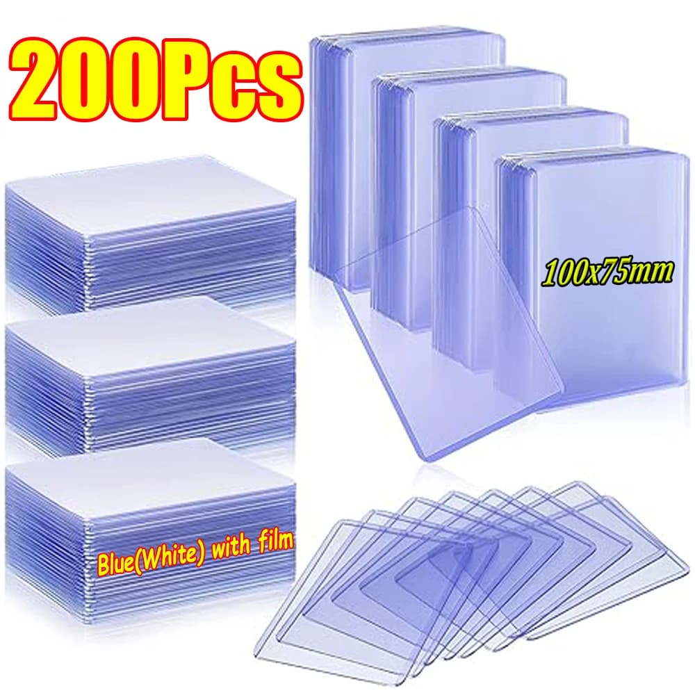 1-200 Pezzi Bustine Protettive Rigide in Plastica da 35PT per Carte da Baseball, Protezioni per Carte da Gioco e Sportive
