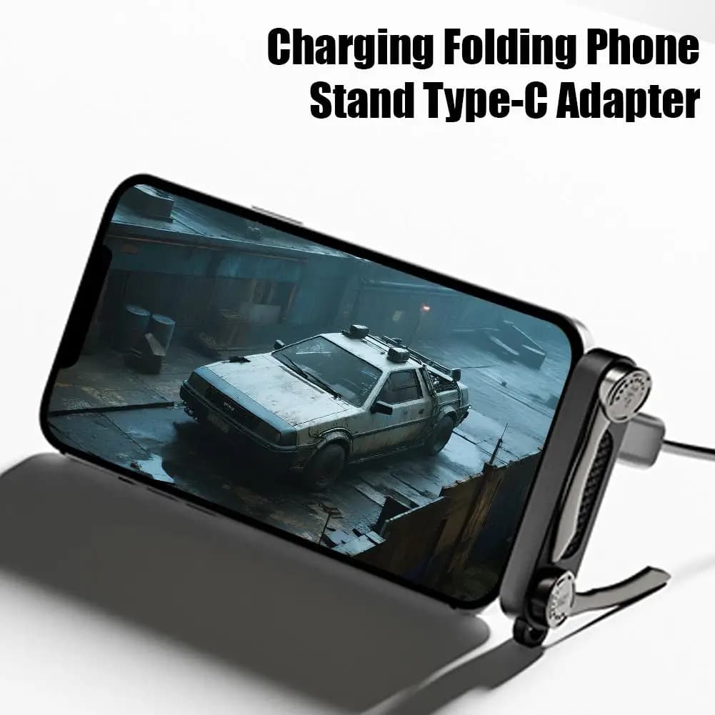 240W Fast Charging 40Gbps Data Transfer 360° Rotatable Foldable Phone Stand Type-C Elbow Adapter For Phones Laptops Tablets
