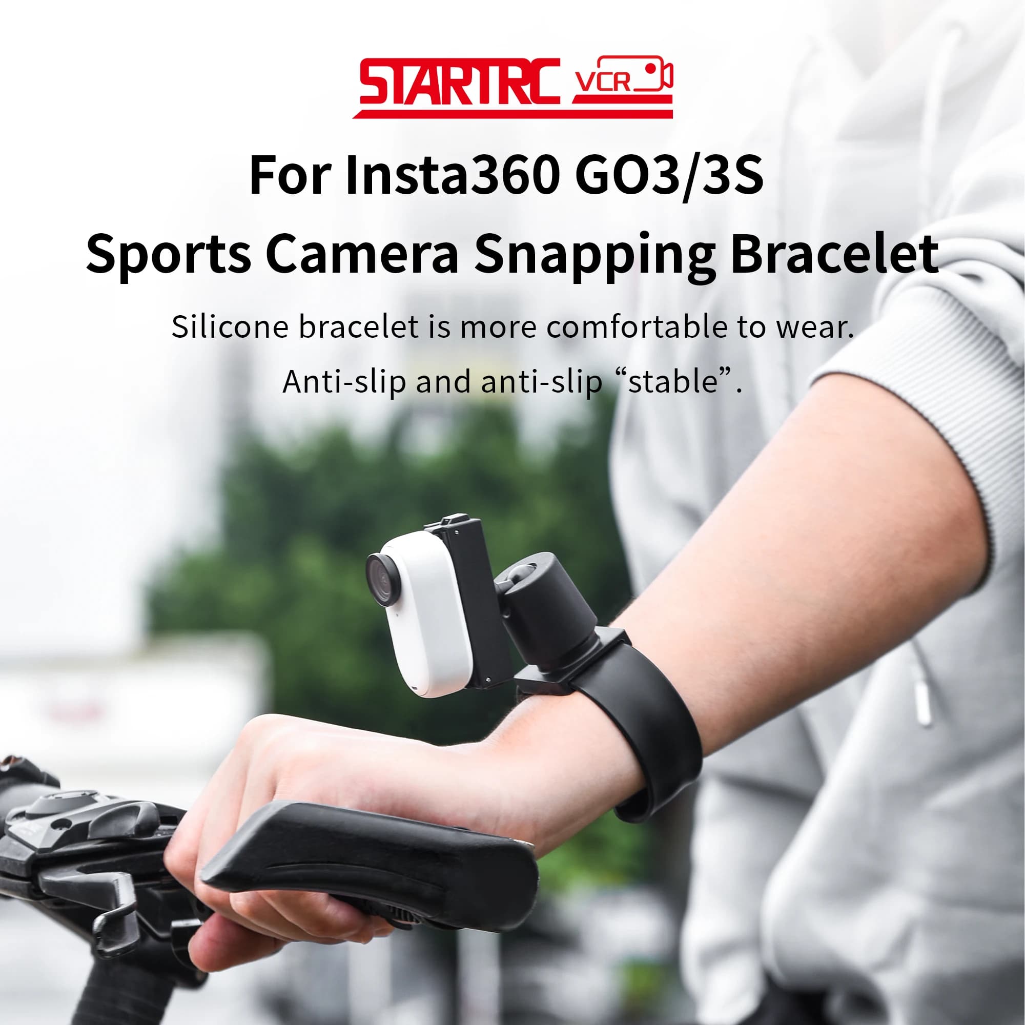 STARTRC magnetic support for action camera Insta360 GO3 GO3S, to be worn by hand, quick release 360 ° Rotation