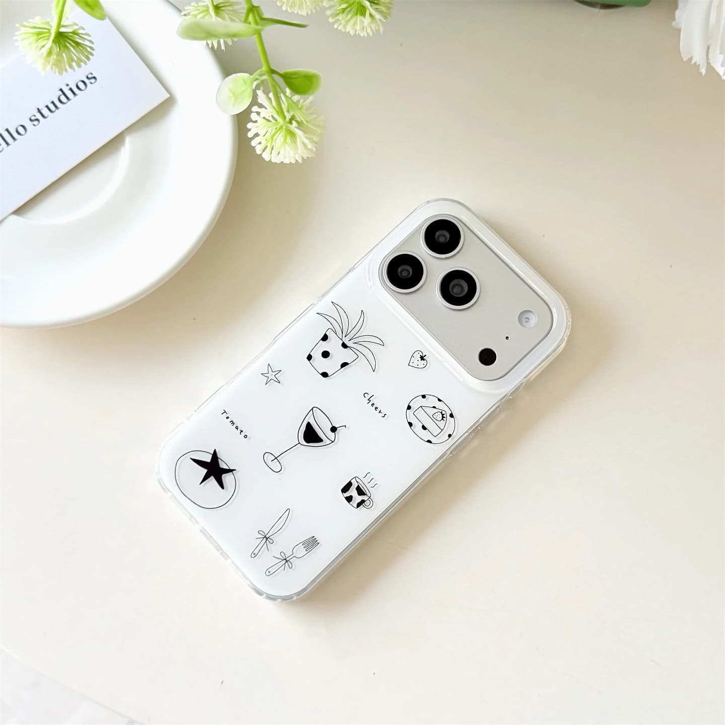 Custodia per telefono con illustrazione vetro di vino e pomodoro per iPhone 17 Air 16 Pro Max 15 14 Plus 13 12 11, cover posteriore in silicone antiurto