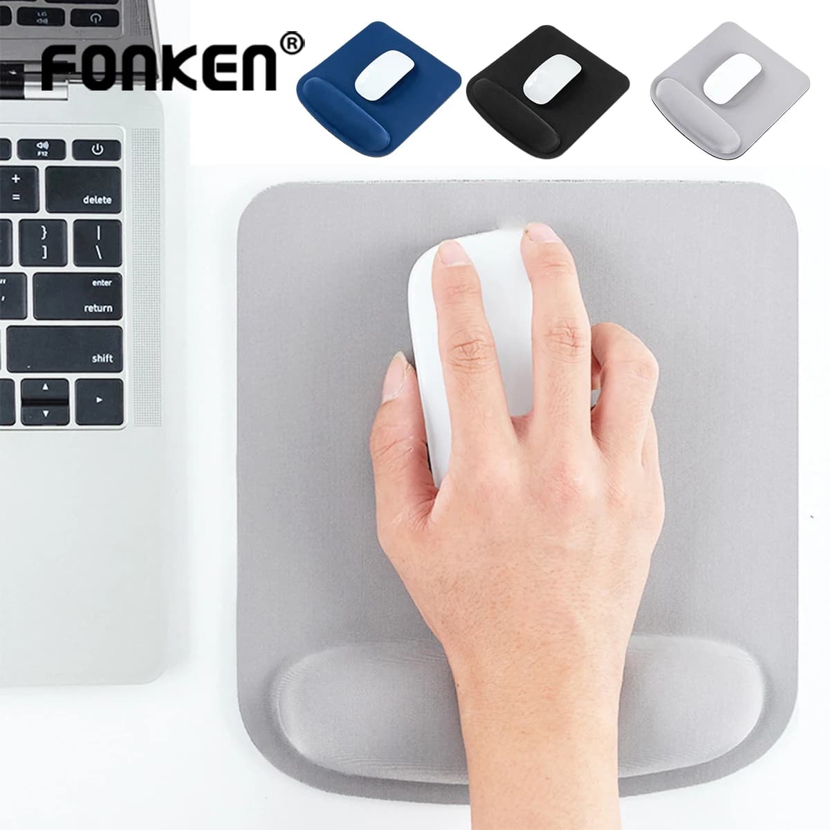 Comodo tappetino per mouse per giochi per computer, tappetino per mouse ergonomico in Eva ecologico, tappetino per mouse in tinta unita per accessori da ufficio