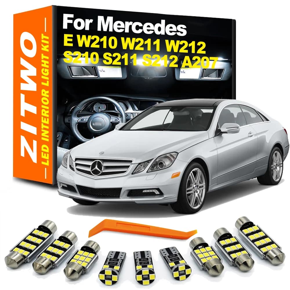 ZITWO Lampadina LED completa Kit luce mappa cupola interna per Mercedes Benz Classe E W124 W210 W211 W212 S124 S210 S211 S212 C207 A207
