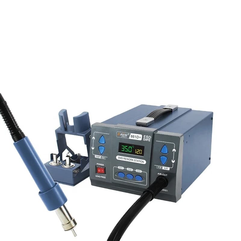 Aojiw 861D + Pistola termica digitale intelligente ad alta potenza 1200W Nuove condizioni Strumenti per stazione di saldatura per riparazione di telefoni cellulari
